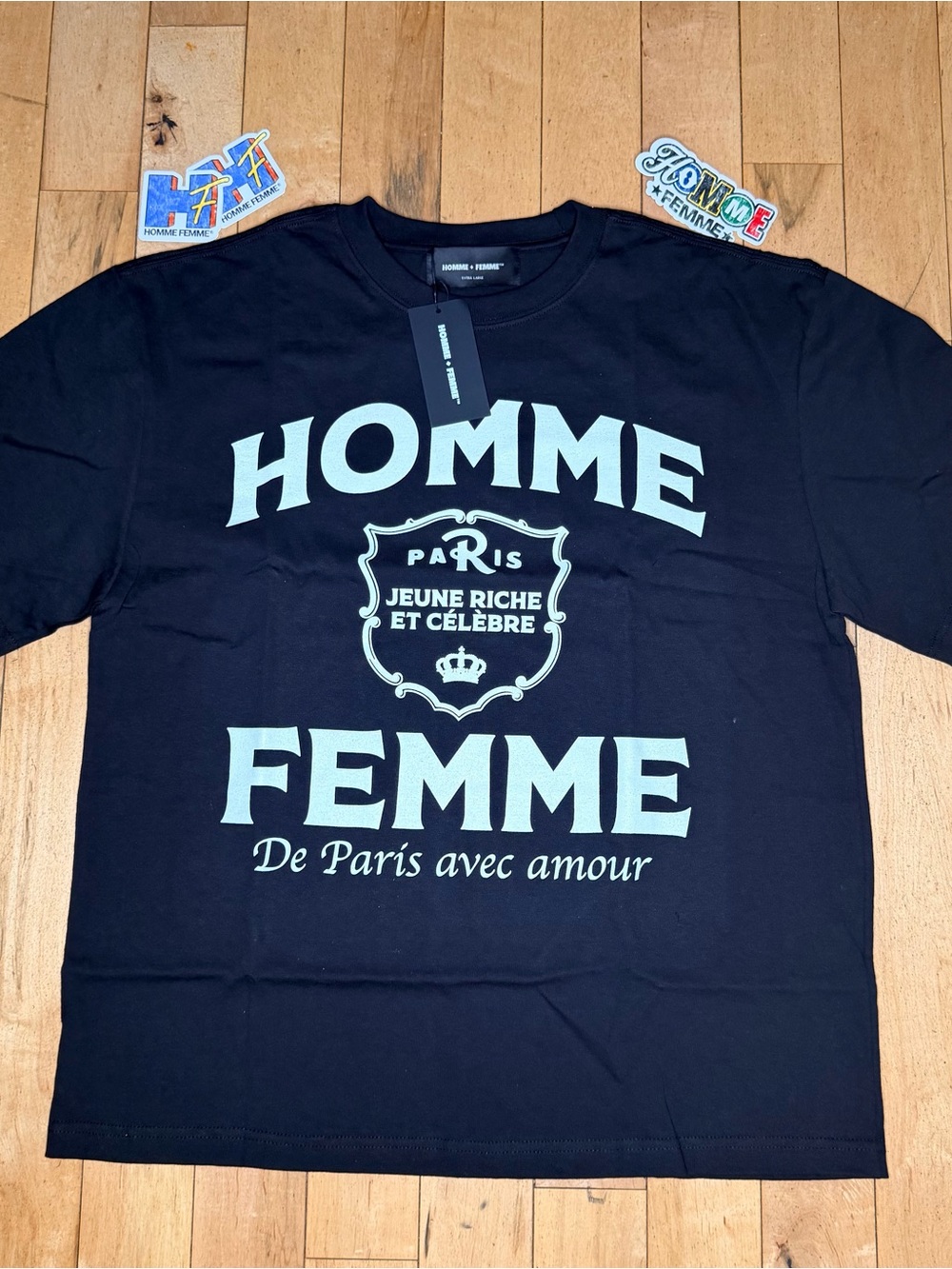 Homme Femme Amour Cropped Tee Black Men’s XL *Rare*